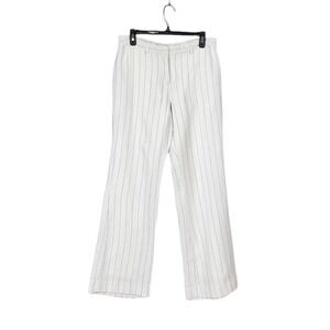 Isaac Mizrahi Womens 100% Linen Pants Size 6 Beachy Resort Coastal Euro Summer